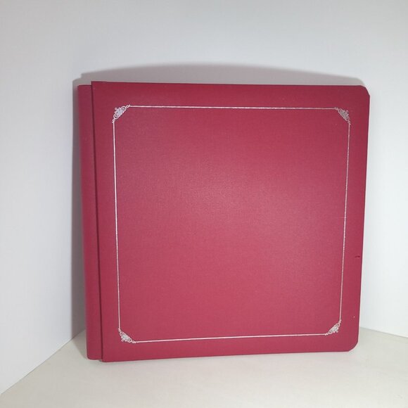 Creative Memories Original 12x12 Red Album w/15 wh pages and Gold foil/trim - Picture 2 of 15